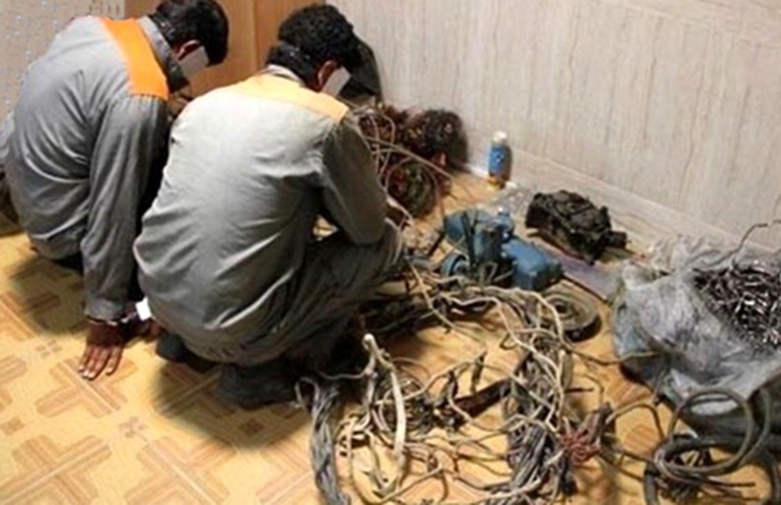 دستگیری سارق سیم و کابل هنگام انتقال اموال مسروقه