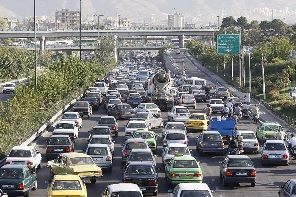 ترافیک در معابر پایتخت در اخرین روز کاری هفته