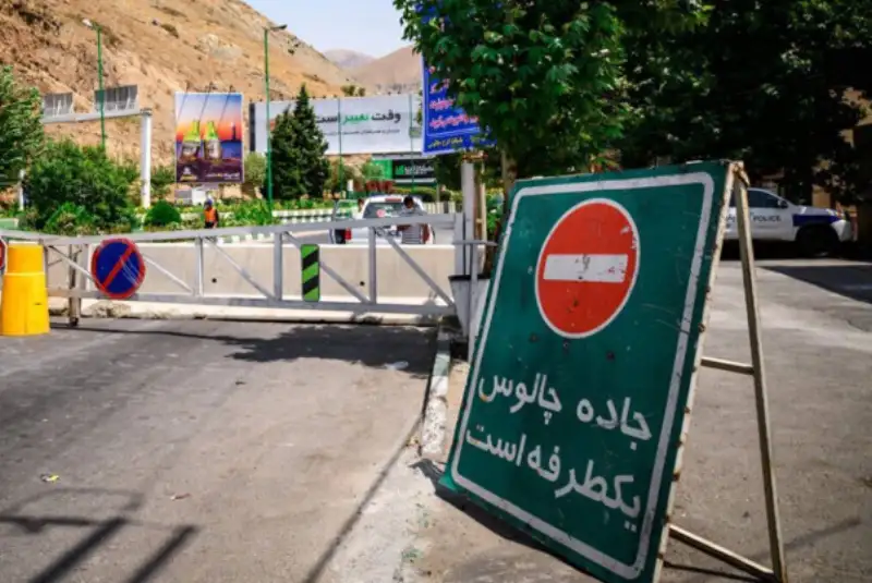 ممنوعیت تردد از جاده چالوس تا ساعت ۲۱