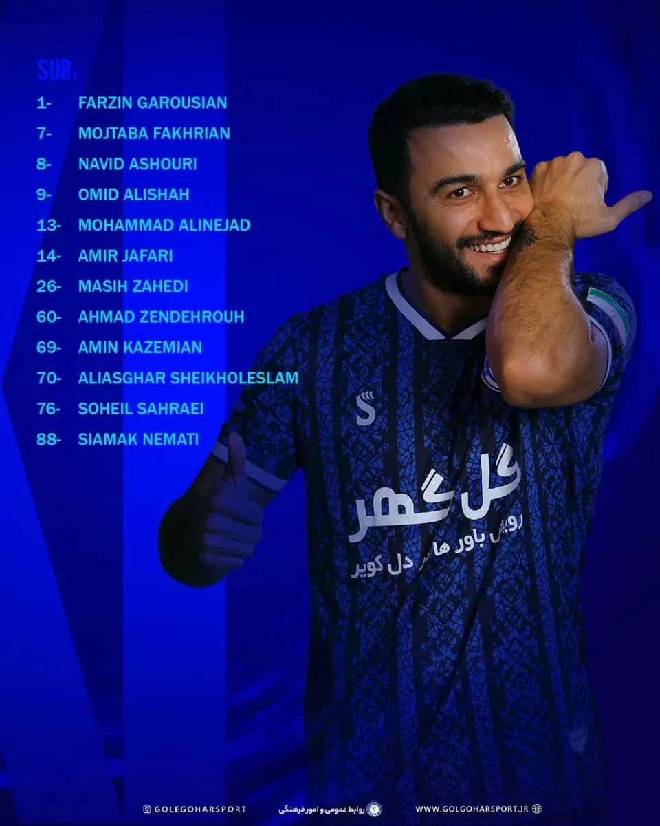 لیگ قهرمانان آسیا ۲؛ ترکیب گل‌گهر سیرجان مقابل المحرق بحرین